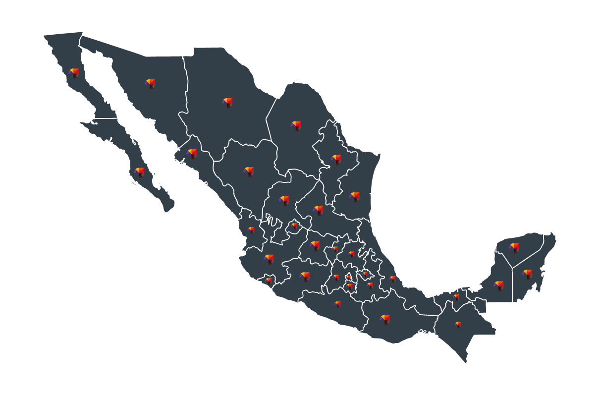 Mapa de cobertura nacional Logistify